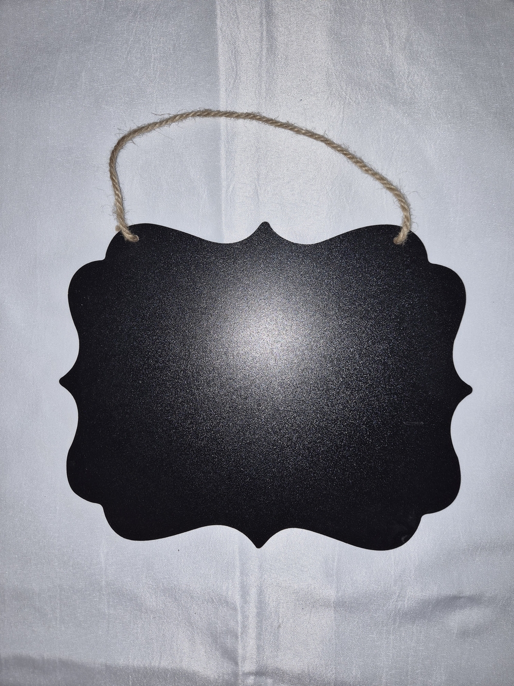 Decorative Black Chalkboard Plaque with Twine Hanger